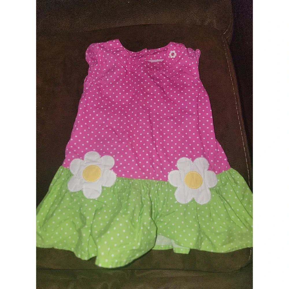 Gymboree showers of flowers pink dress‎ size 6 12 months